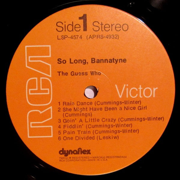 THE GUESS WHO — So Long, Bannatyne (RCA Records, LSP-4574) Rock (Vinyl)