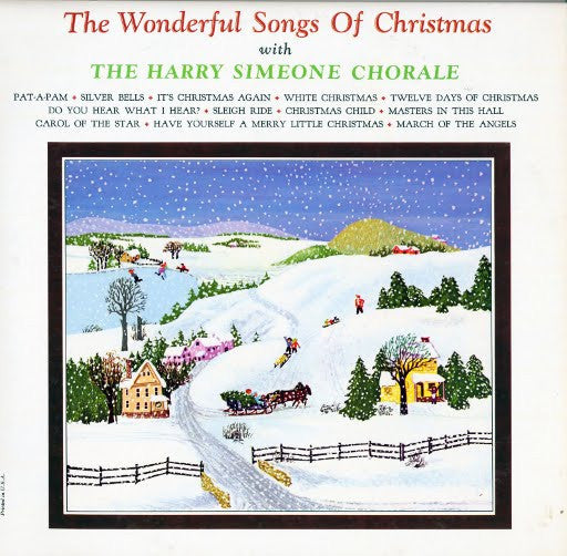 The Harry Simeone Chorale – The Wonderful Songs of Christmas .1963, Christmas ,Pop, Folk, World, & Country (vinyl)