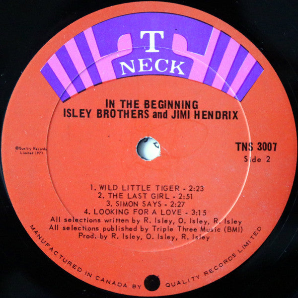 The Isley Brothers & Jimi Hendrix – In The Beginning 1971- Funk / Soul Style: Soul (vinyl)