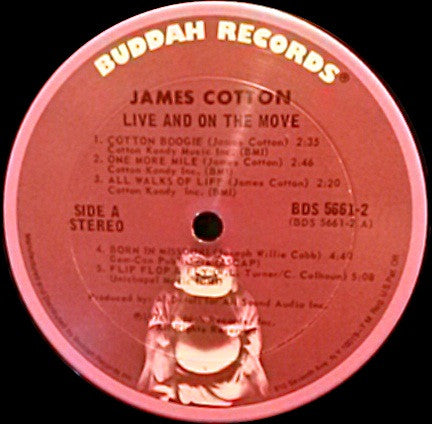 James Cotton Band ‎– Live And On The Move -1976- 2 lps - &nbsp;Harmonica Blues, Chicago Blues, Modern Electric Blues ( CLEARANCE VINYL )