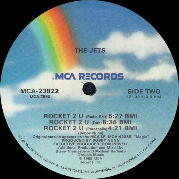 The Jets – Rocket 2 U - 1988-	Electronic, Funk / Soul Style: House, Soul, Disco  ( Vinyl, 12", 33 ⅓ RPM, Single )