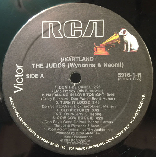 The Judds (Wynonna & Naomi) Heartland 1987 Folk, World, &  Country (Vinyl) Near Mint