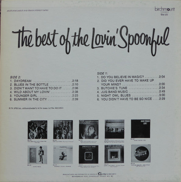 The Lovin' Spoonful – The Best Of The Lovin' Spoonful -1973-Pop Rock, Folk Rock (Vinyl)