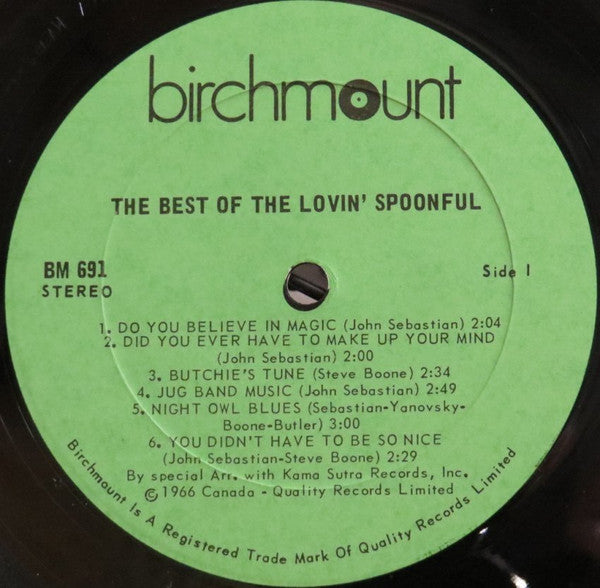 The Lovin' Spoonful – The Best Of The Lovin' Spoonful -1973-Pop Rock, Folk Rock (Vinyl)