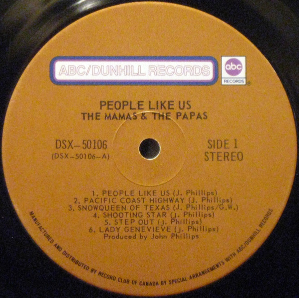 The Mamas & The Papas People Like Us 1971 Genre: Rock, Folk, World, & Country Style: Folk Rock, Pop Rock (VINYL)