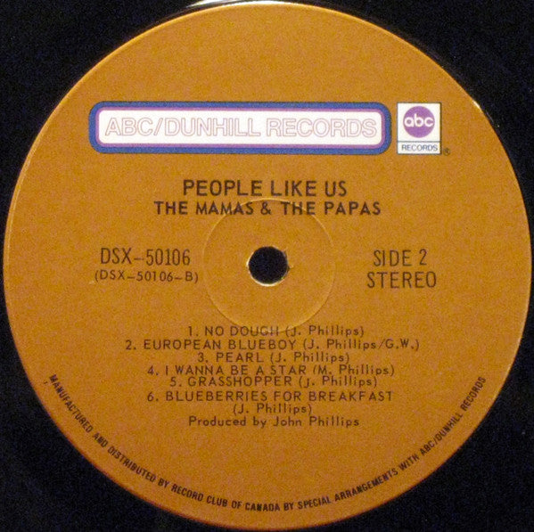 The Mamas & The Papas People Like Us 1971 Genre: Rock, Folk, World, & Country Style: Folk Rock, Pop Rock (VINYL)