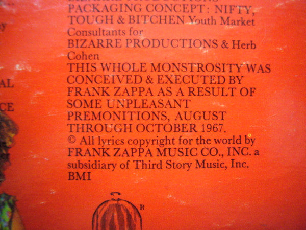 The Mothers Of Invention We're Only In It For The Money -1968-Electronic, Rock Style:	Modern Classical, Avantgarde, Experimental, Parody, Psychedelic Rock, Musique Concrète (Rare Vinyl)