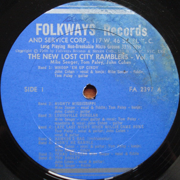 The New Lost City Ramblers ‎– Vol. II - 1960 - Blues, Folk, World, & Country Style: Folk (Rare Vinyl)