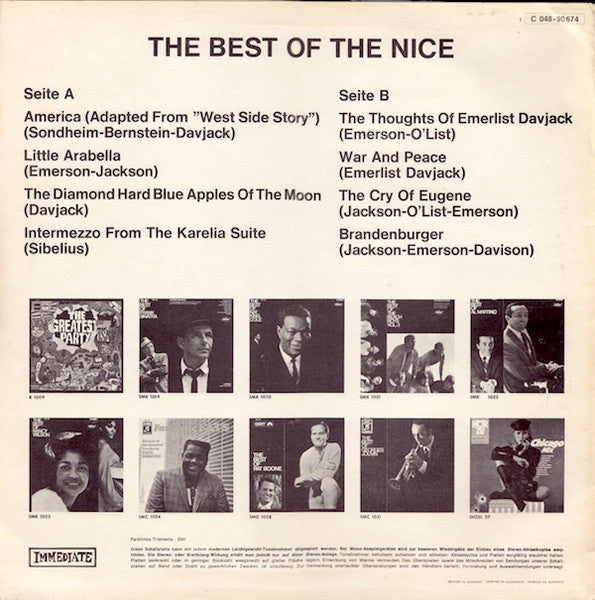 The Nice – The Best Of The Nice - 1971-Art Rock, Psychedelic Rock, Prog Rock (Vinyl) A Great Copy !