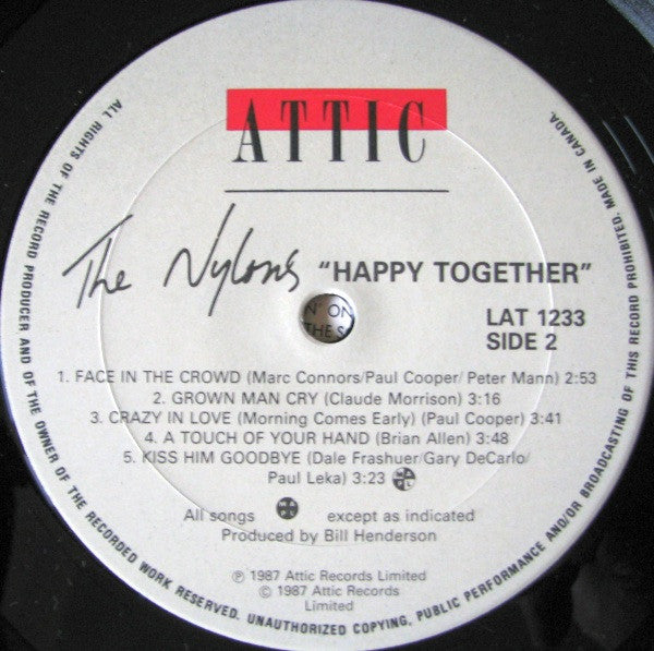The Nylons – Happy Together - 1987-Rock, Pop Style: Vocal (Vinyl) Mint