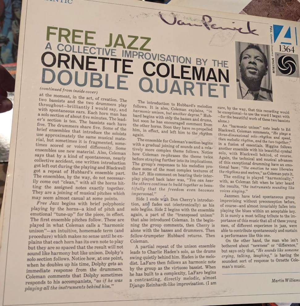 The Ornette Coleman Double Quartet – Free Jazz  Jazz Free Jazz (Very Rare) Near Mint