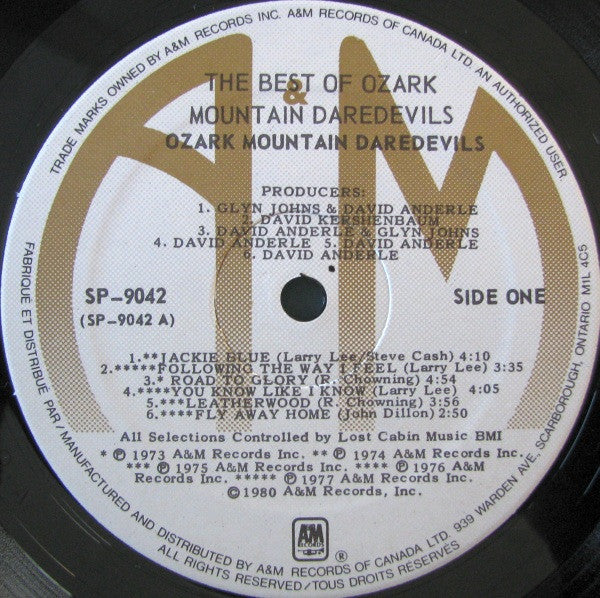 The Ozark Mountain Daredevils Best Of The Ozark Mountain Daredevils (Nuclear Fishin') 1980 Genre: Rock Style: Southern Rock ( Vinyl)