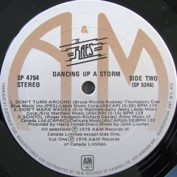 The Raes – Dancing Up A Storm - 1979-	Funk / Soul, Pop ( clearance vinyl ) BARGAIN BIN