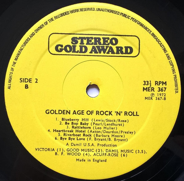 The Ripoffs – The Ripoffs Play A Golden Age Of Rock 'N' Roll - 1972-	Rock & Roll (UK Vinyl)