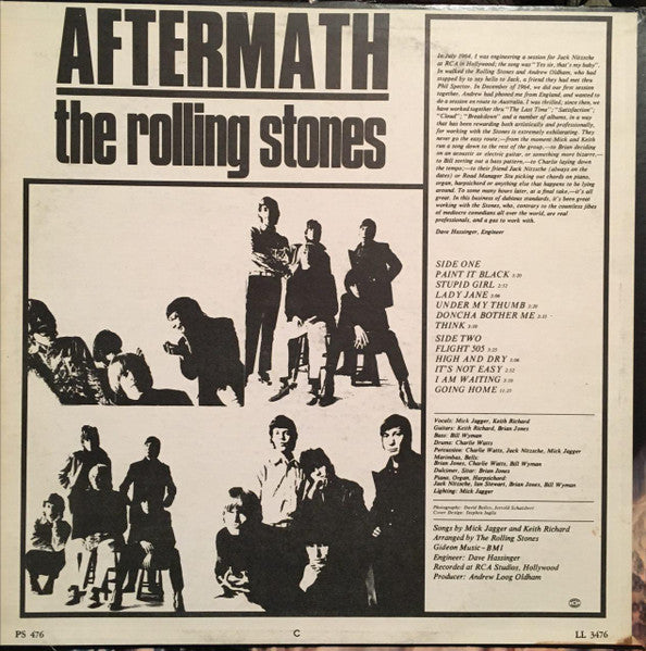 Rolling Stones ‎– Aftermath - 1966- Rock & Roll, Blues Rock, Vocal ( Vinyl )  Marroon label Mono