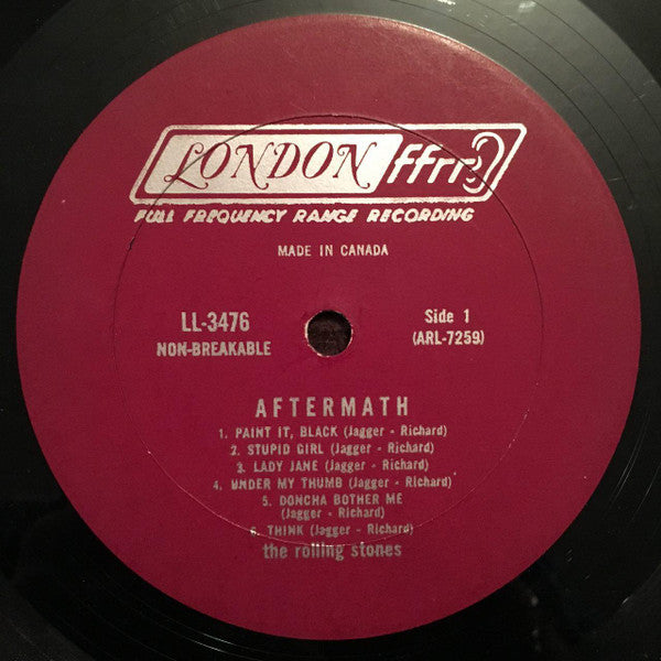 Rolling Stones ‎– Aftermath - 1966- Rock & Roll, Blues Rock, Vocal ( Vinyl )  Marroon label Mono