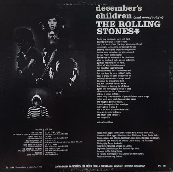 The Rolling Stones – December's Children ( And Everybody's ) 1966-Blues Rock, Garage Rock, Pop Rock (Vinyl)