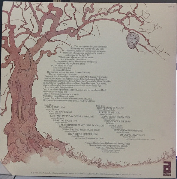 Rolling Stones – Metamorphosis 1975 - Classic Rock (vinyl)  Great Shape