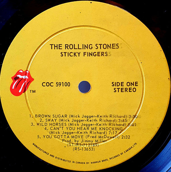 The Rolling Stones – Sticky Fingers -1971-classic Rock (Rare Vinyl) Small "STAR" Zipper Cover - NOTE CONDITION