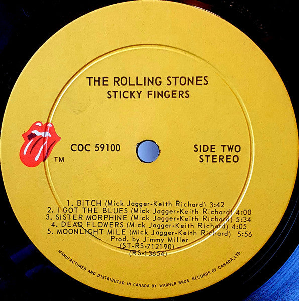 The Rolling Stones – Sticky Fingers -1971-classic Rock (Rare Vinyl) Small "STAR" Zipper Cover - NOTE CONDITION
