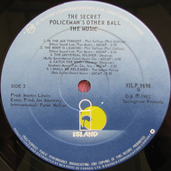 Secret Policeman's Other Ball (The Music)-1982-Beck Collins, Sting,Bob Geldof (vinyl) NM