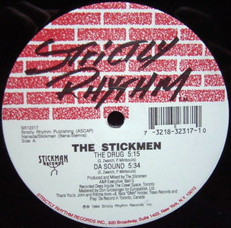 The Stickmen – The Drug - 1994-Electronic ,House, Techno ( Vinyl, 12" )