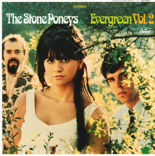The Stone Poneys – Evergreen Vol. 2 - 1967 -Folk Rock ( rare Vinyl ) Great Shape ! featuring Linda Ronstadt