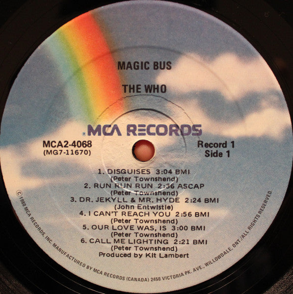 The Who  Magic Bus The Who Sings My Generation - 2 lps - Rock Style: Rock & Roll, Mod (Vinyl)