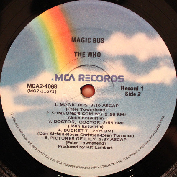 The Who  Magic Bus The Who Sings My Generation - 2 lps - Rock Style: Rock & Roll, Mod (Vinyl)