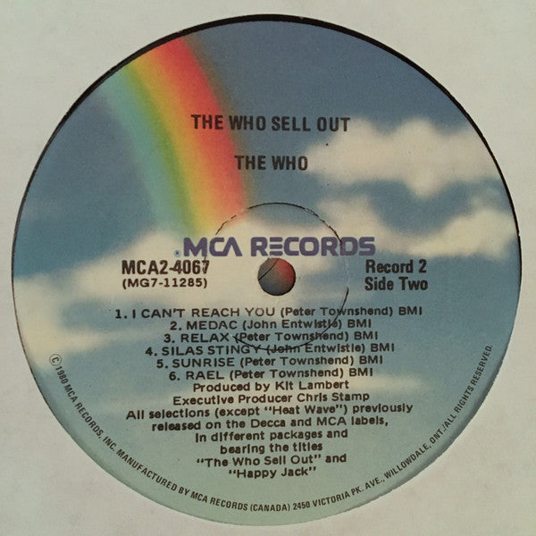 The Who – A Quick One (Happy Jack) / The Who Sell Out 2 lps- 1980  Rock Style: Classic Rock (Vinyl)