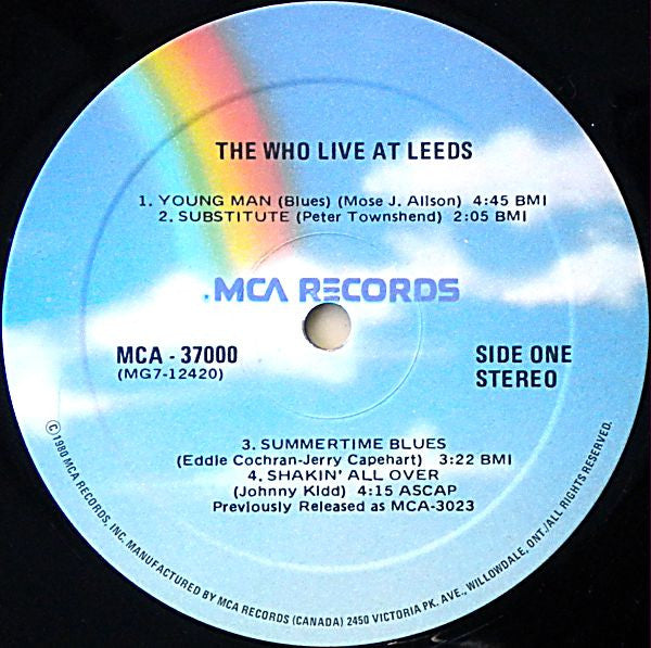 The Who – Live At Leeds - 1980-Rock Classic Rock (Vinyl)