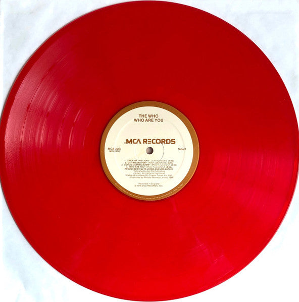 The Who – Who Are You - 1978-Classic Rock, Rock & Roll, Hard Rock (  Limited Edition, Red Vinyl) Near Mint