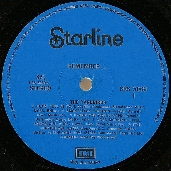 The Yardbirds – Remember... The Yardbirds- 1971-Rock Style: Classic Rock (UK Import Vinyl)