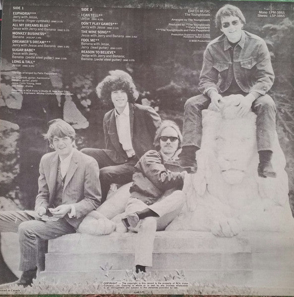 The Youngbloods – Earth Music 1967-  	Rock Style: Folk Rock (Rare Vinyl)