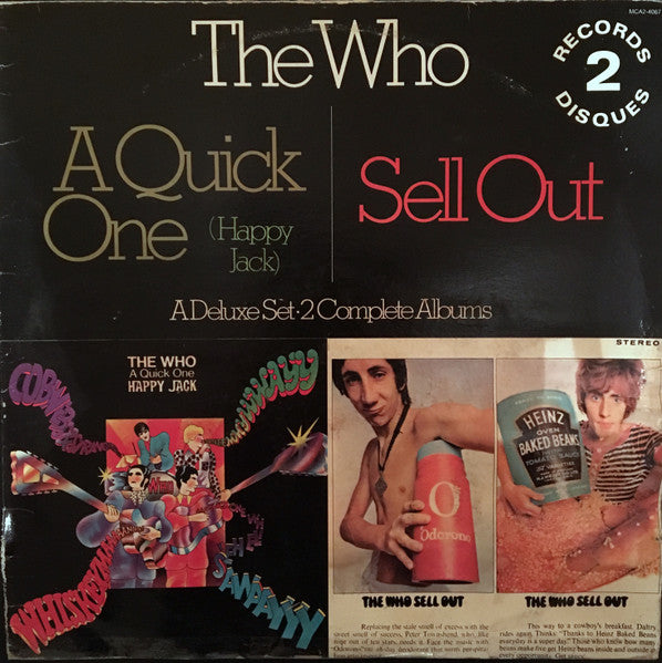 The Who – A Quick One (Happy Jack) / The Who Sell Out 2 lps- 1980  Rock Style: Classic Rock (Vinyl)