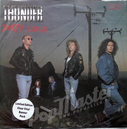 Thunder - Dirty Love 1980- Heavy Metal - (3-track UK 45rpm 12" Clear Vinyl Lp )