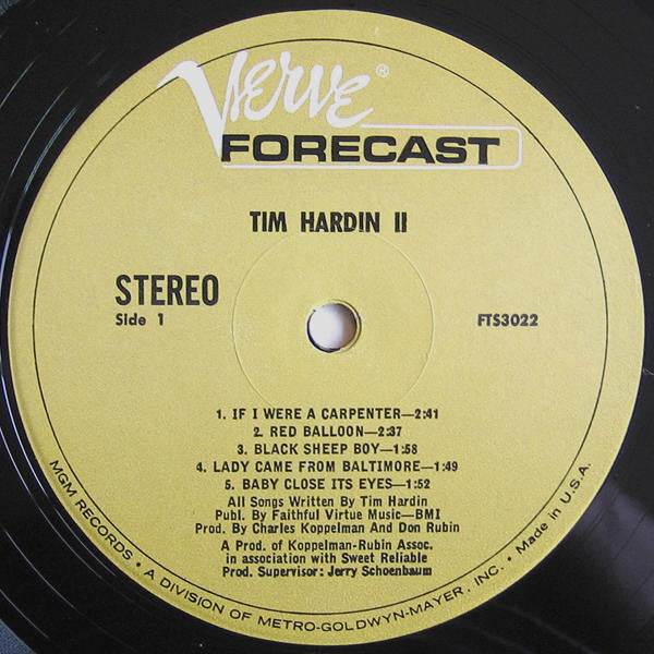 Tim Hardin – Tim Hardin 2 (Folk, Vinyl LP) FTS‑3022