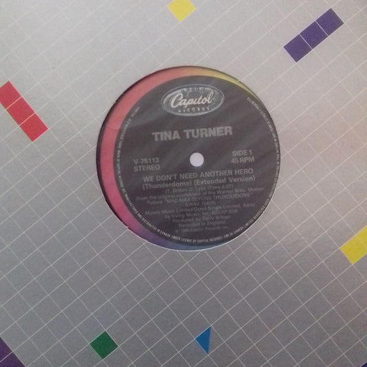 Tina Turner – We Don't Need Another Hero (Thunderdome) - 985- Rock ( Vinyl, 12")