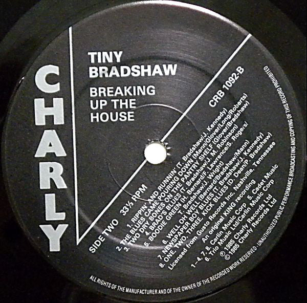 Tiny Bradshaw ‎– Breaking Up The House -1985 Genre: Funk / Soul , Rhythm & Blues ( UK Import Vinyl)