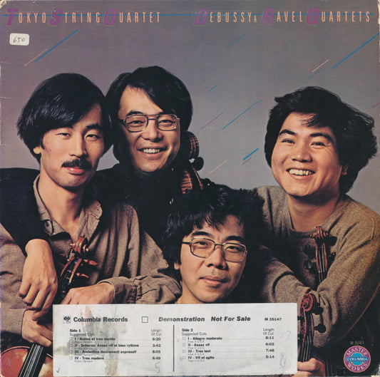 Tokyo String Quartet - Debussy & Ravel – Debussy & Ravel Quartets -1979-Classical Style: Impressionist, Modern  -Album, Promo, Stereo