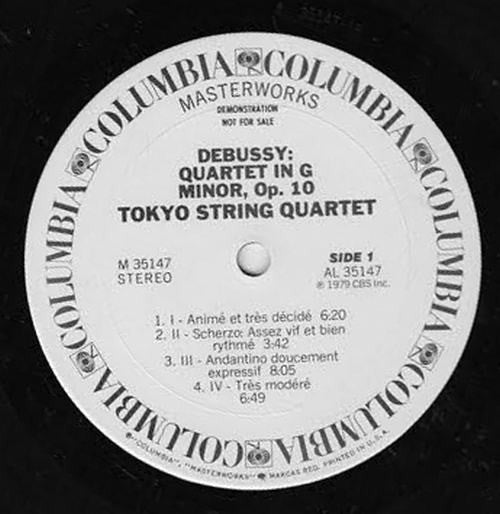 Tokyo String Quartet - Debussy & Ravel – Debussy & Ravel Quartets -1979-Classical Style: Impressionist, Modern  -Album, Promo, Stereo