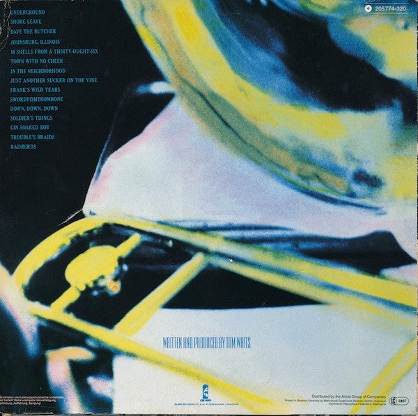 Tom Waits – Swordfishtrombones 1983-Rock Style: Blues Rock, Avantgarde, Acoustic ( Germany Import Vinyl )