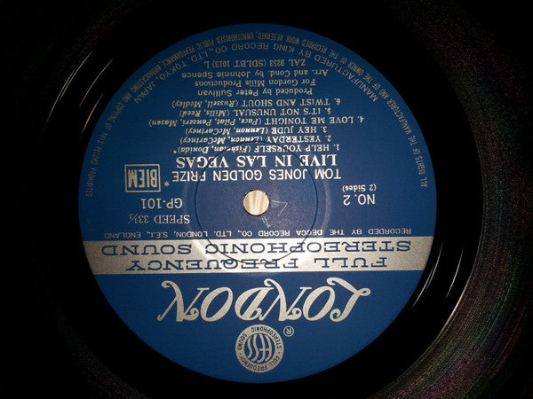 Tom Jones  Live In Las Vegas -Rock Style: Lounge, Pop Rock 19739 Japanese Import) with Obi