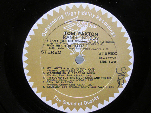 Tom Paxton – Ramblin’ Boy (Folk, Vinyl LP) EKS-7277 great shape !