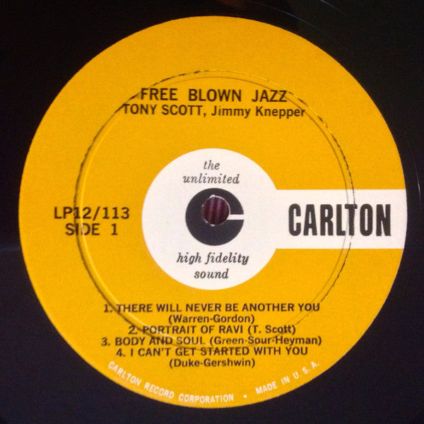 Tony Scott  Jimmy Knepper – Free Blown Jazz 1959 Genre: Jazz Style: Hard Bop ( rare vinyl)