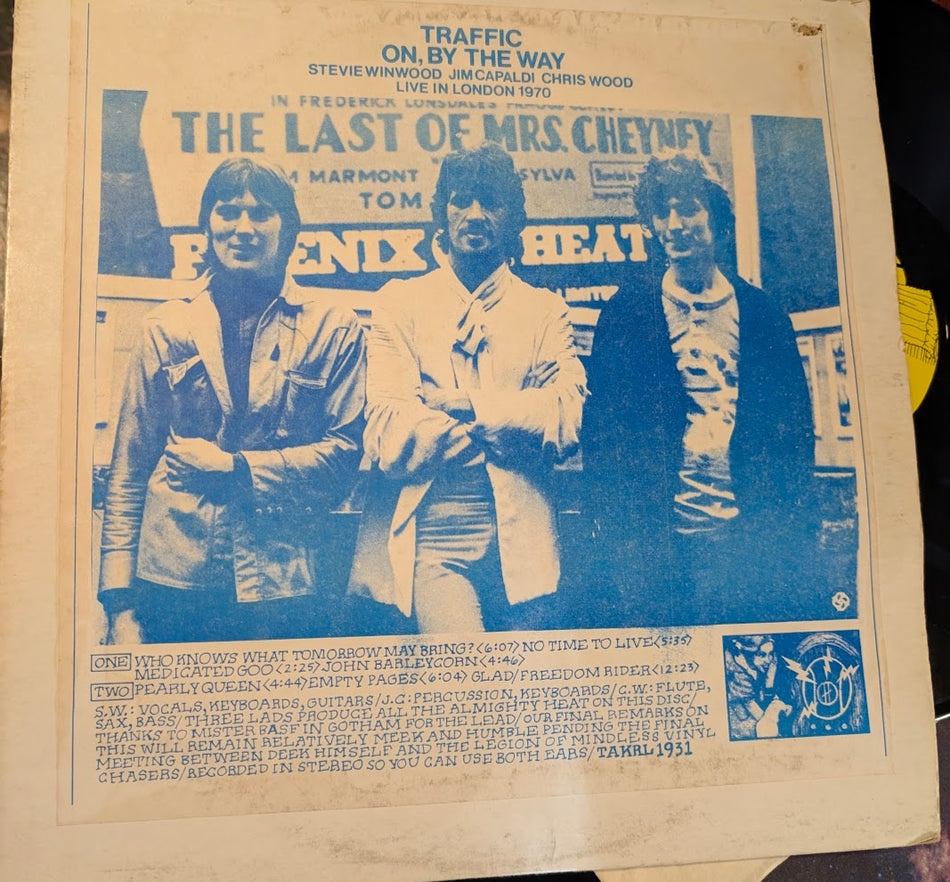 Traffic On, By The Way 1974 Genre: Rock Style: Prog Rock, Classic Rock ( Unofficial Release  ) Rare Vinyl