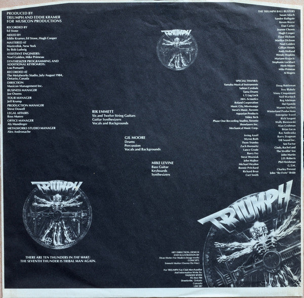 Triumph – Thunder Seven (1984, Europe Vinyl LP) — MCA 251 631-1