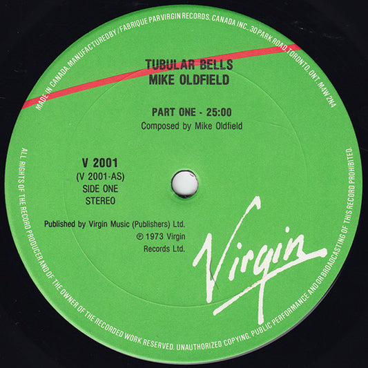 Mike Oldfield - Tubular Bells- 1976 - Prog Rock, Classic Rock ( vinyl )