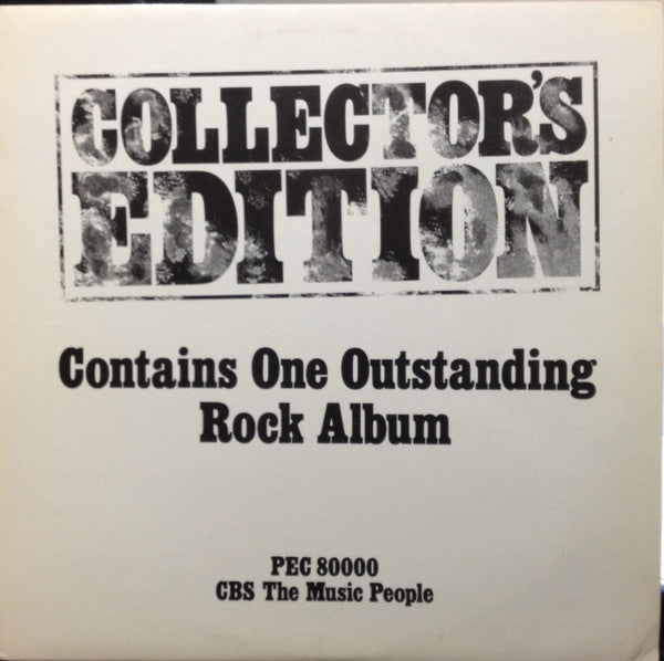 Unknown Artist* ‎– "Contains One Outstanding Rock Album" - 1981-Rock (vinyl) The bands name is mentioned nowhere on this release. (It's in fact "The Rollers", aka the Bay City Rollers)