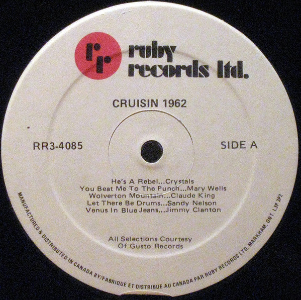 Various Artists – Cruisin’ 1962 – 1980s Reissue – Pop/Rock Compilation (Canadian Vinyl)